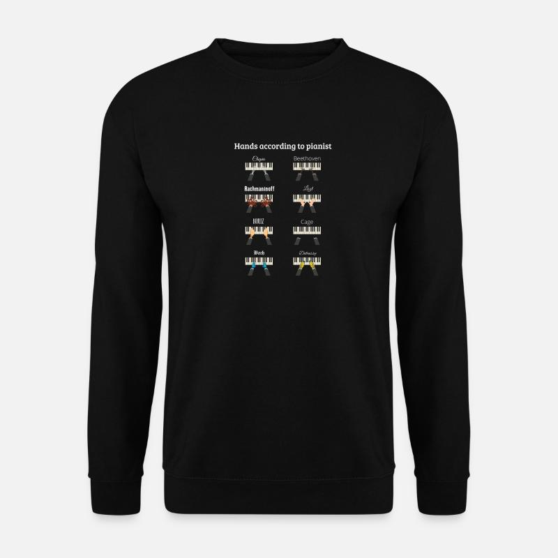 Lustiges Klavier Lehrer Student Musiker Geschenk - Unisex Pullover - Schwarz