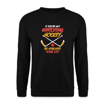 Eishockey - Unisex Pullover - Schwarz - Vorne - Alina (178cm) & Michal (187cm)