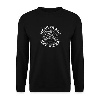 Porter Black Eat Pizza - Sweat-shirt Unisexe - noir - Devant - Alina (178cm) & Michal (187cm)