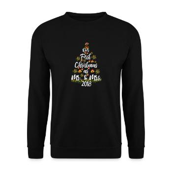 Notre premier Noël en tant qu'homme et femme - Sweat-shirt Unisexe - noir - Devant - Alina (178cm) & Michal (187cm)