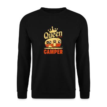 Cadeau camping caravan reine camping car - Sweat-shirt Unisexe - noir - Devant - Alina (178cm) & Michal (187cm)