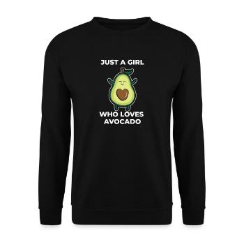 Funny avocado girl love cute saying gift - Unisex Sweatshirt - black - Front - Alina (178cm) & Michal (187cm)