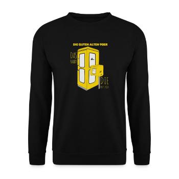 The good old 90s - Unisex Sweatshirt - black - Front - Alina (178cm) & Michal (187cm)