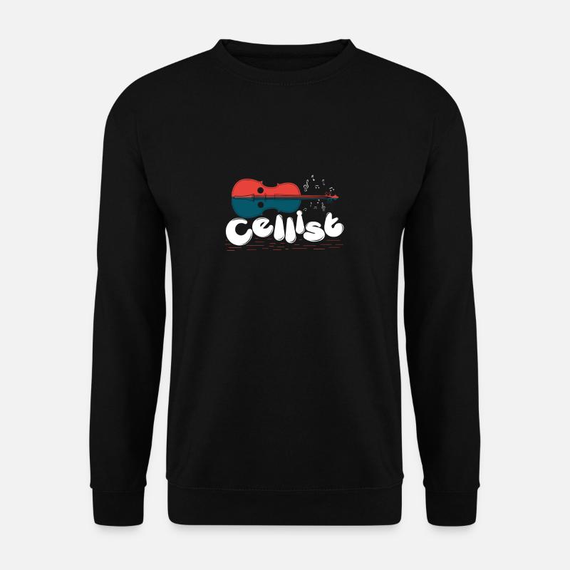 Cellist Cello Spieler Musiker Berufsmusiker Streic - Unisex Pullover - Schwarz