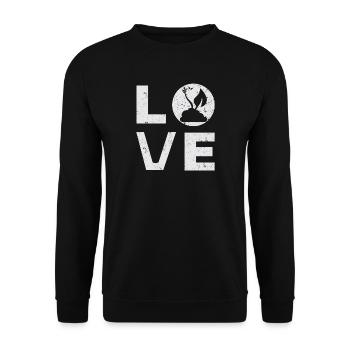 Vegan - Unisex Sweatshirt - black - Front - Alina (178cm) & Michal (187cm)