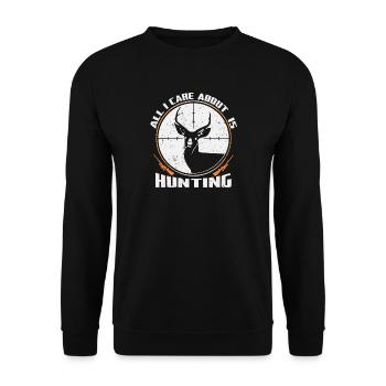 To hunt - Unisex Sweatshirt - black - Front - Alina (178cm) & Michal (187cm)