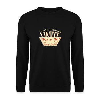 Paragliding Sports Funny Gift - Unisex Sweatshirt - black - Front - Alina (178cm) & Michal (187cm)