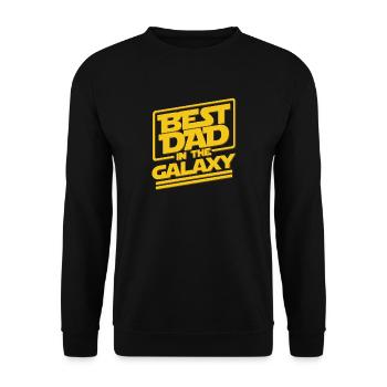 Bester Vater in der Galaxie - Unisex Pullover - Schwarz - Vorne - Alina (178cm) & Michal (187cm)