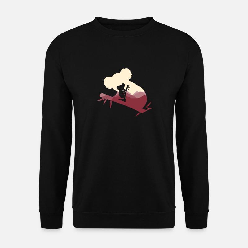 Koala Geschenk süß Baum Eukalyptus - Unisex Pullover - Schwarz