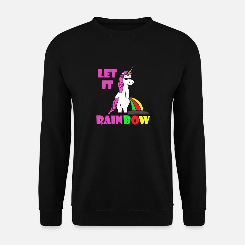 Einhorn Rainbow - Unisex Pullover - Schwarz