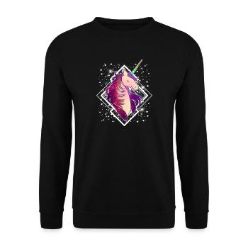 Cadeau magique drôle étincelant et éblouissant de licorne - Sweat-shirt Unisexe - noir - Devant - Alina (178cm) & Michal (187cm)