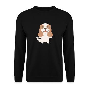 Cavalier King Charles Spaniel Gift Idea - Unisex Sweatshirt - black - Front - Alina (178cm) & Michal (187cm)
