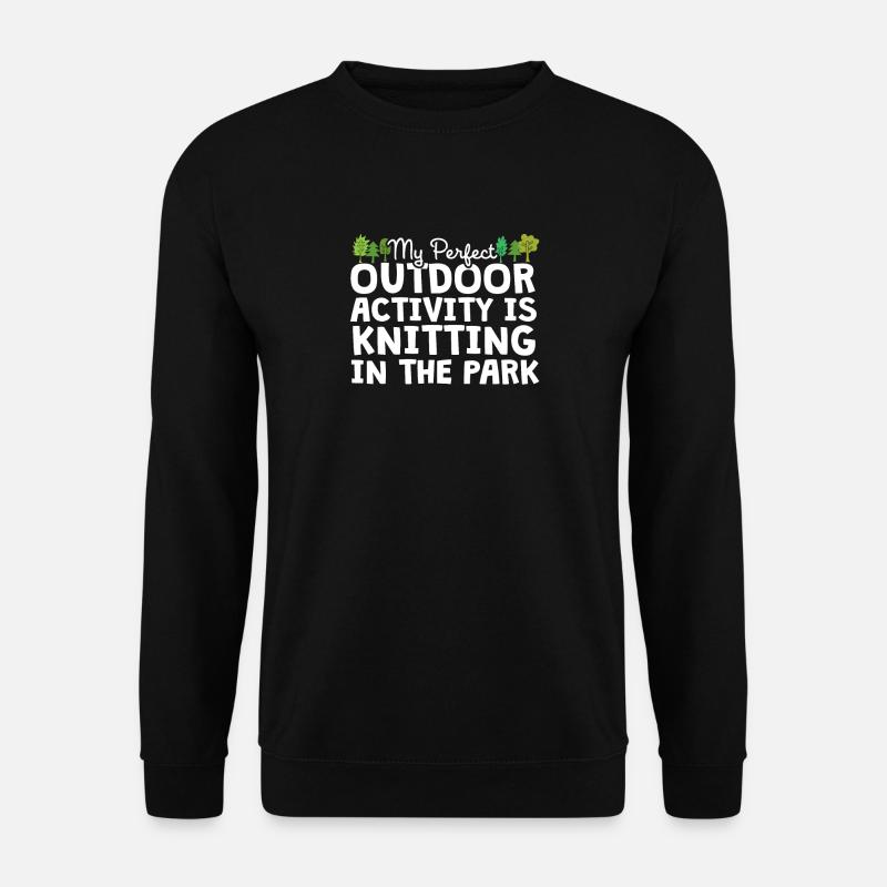Stricken im Park - Unisex Pullover - Schwarz