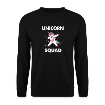 équipe de licorne - Sweat-shirt Unisexe - noir - Devant - Alina (178cm) & Michal (187cm)