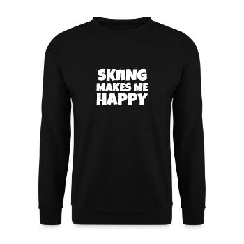 skier - Unisex Sweatshirt - black - Front - Alina (178cm) & Michal (187cm)