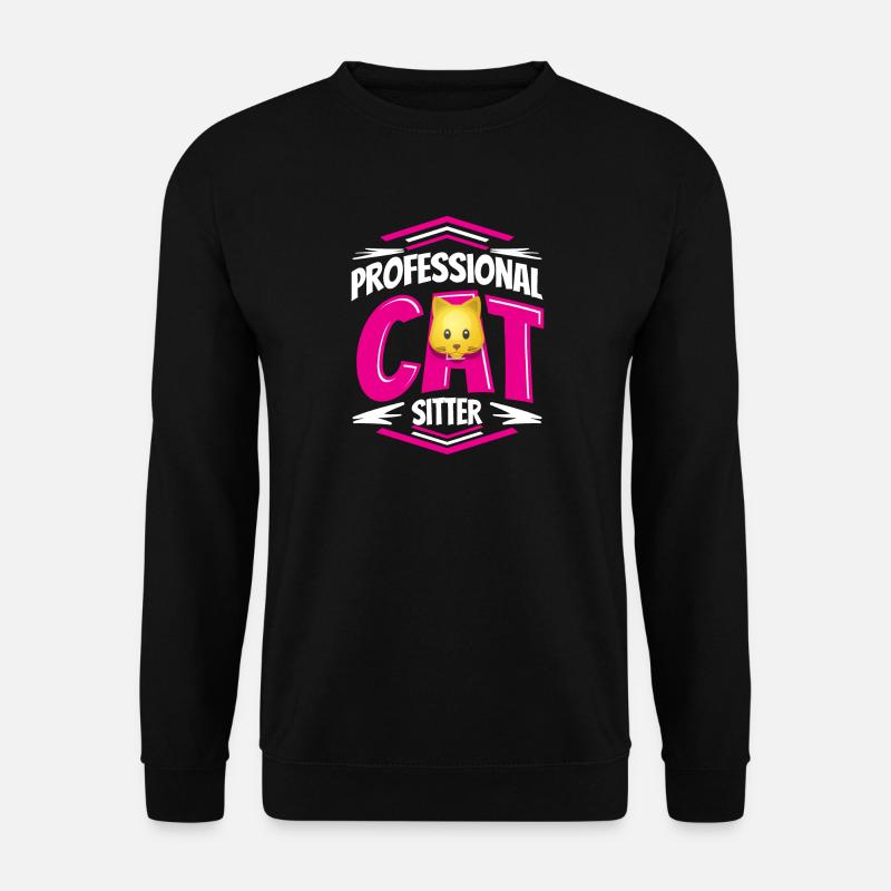 Cadeau de conception de chat pour animaux de compagnie et chaton - Sweat-shirt Unisexe - noir