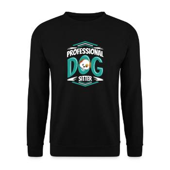 Dog Sitter design Gift for Pet Animals and Puppy - Unisex Sweatshirt - black - Front - Alina (178cm) & Michal (187cm)