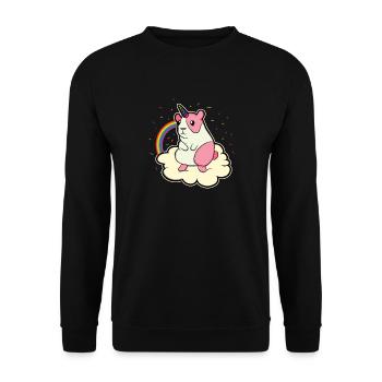 Drôle de cobaye doux animal cadeau animal - Sweat-shirt Unisexe - noir - Devant - Alina (178cm) & Michal (187cm)