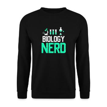 Biologie-Nerd - Unisex Pullover - Schwarz - Vorne - Alina (178cm) & Michal (187cm)
