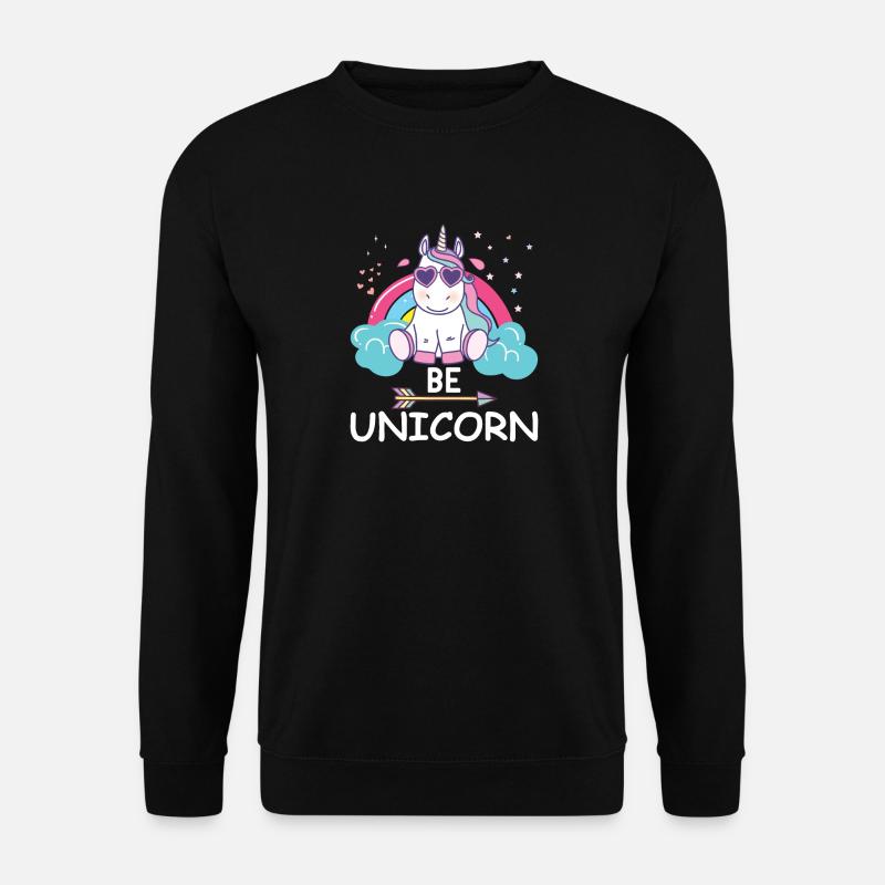 Cooles Einhorn - Unisex Pullover - Schwarz