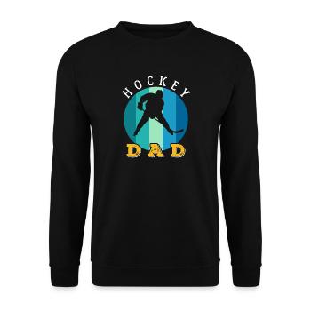 Hockey Dad Retro Style - Unisex Sweatshirt - black - Front - Alina (178cm) & Michal (187cm)