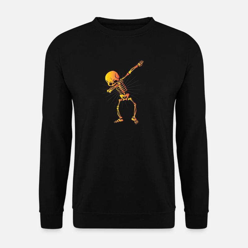 Dabbing Skeleton Skelett - Unisex Pullover - Schwarz