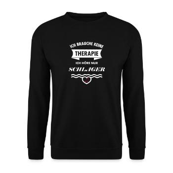 Schlager music music schlager heart gift idea - Unisex Sweatshirt - black - Front - Alina (178cm) & Michal (187cm)