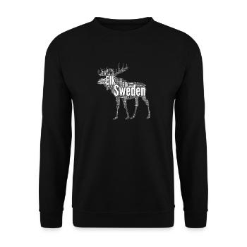 Schweden Elch Urlaub Geschenk - Unisex Pullover - Schwarz - Vorne - Alina (178cm) & Michal (187cm)