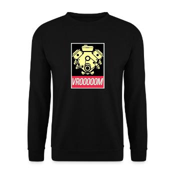 Le moteur V8 s'éteint! - Sweat-shirt Unisexe - noir - Devant - Alina (178cm) & Michal (187cm)