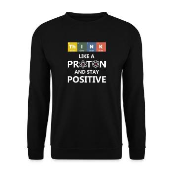 Elementwissenschaftliche Protonenchemie - Unisex Pullover - Schwarz - Vorne - Alina (178cm) & Michal (187cm)
