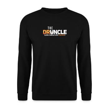 Drunkle - Drunk Uncle Drunk Uncle Gift - Unisex Sweatshirt - black - Front - Alina (178cm) & Michal (187cm)