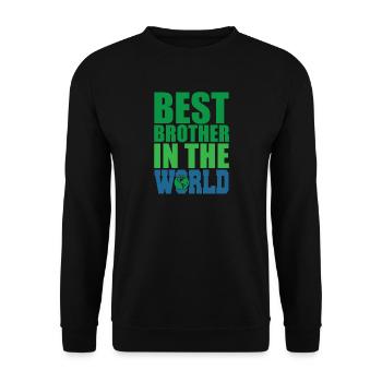 Bester Bruder auf der Welt - Unisex Pullover - Schwarz - Vorne - Alina (178cm) & Michal (187cm)