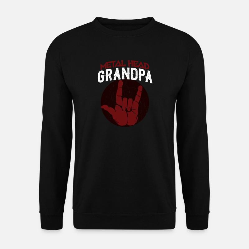 Metall Opa - Unisex Pullover - Schwarz