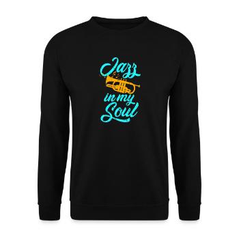 Musique jazz - Sweat-shirt Unisexe - noir - Devant - Alina (178cm) & Michal (187cm)