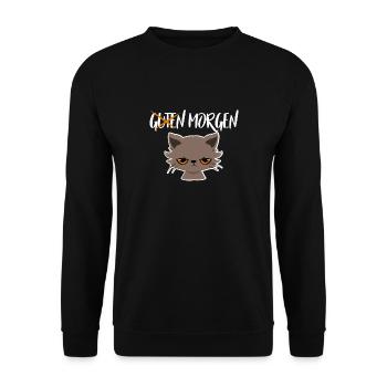 T-shirt chats rigolos - Sweat-shirt Unisexe - noir - Devant - Alina (178cm) & Michal (187cm)