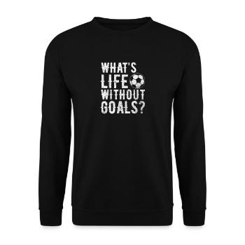 Fußball - Unisex Pullover - Schwarz - Vorne - Alina (178cm) & Michal (187cm)
