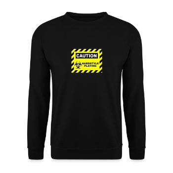 Attention Hardstyle Jouer - Sweat-shirt Unisexe - noir - Devant - Alina (178cm) & Michal (187cm)