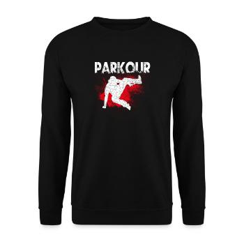 parkour - Unisex Pullover - Schwarz - Vorne - Alina (178cm) & Michal (187cm)