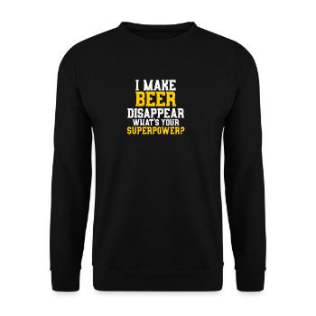 Bière - Sweat-shirt Unisexe - noir - Devant - Alina (178cm) & Michal (187cm)
