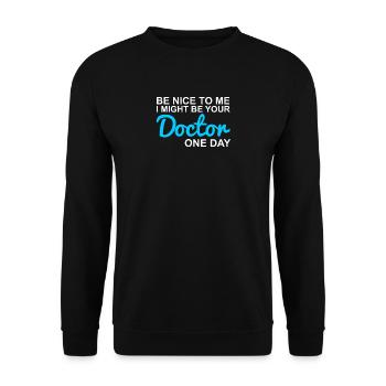 Médecin étudiant - Sweat-shirt Unisexe - noir - Devant - Alina (178cm) & Michal (187cm)