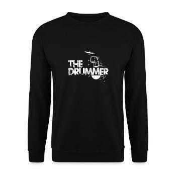 Drum Drums Band Music Drumsticks Drum - Unisex Sweatshirt - black - Front - Alina (178cm) & Michal (187cm)