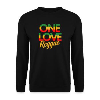 Liebe Reggae Musik Genre - Unisex Pullover - Schwarz - Vorne - Alina (178cm) & Michal (187cm)