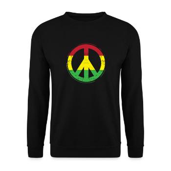 Reggae Peace - Unisex Sweatshirt - black - Front - Alina (178cm) & Michal (187cm)