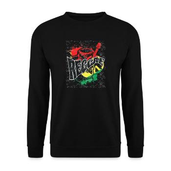 Jamaican reggae - Unisex Sweatshirt - black - Front - Alina (178cm) & Michal (187cm)
