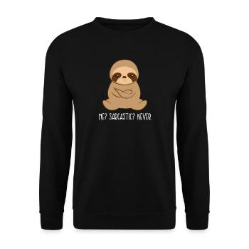Sloth sloths - Sloth fan - Sarcasm - Unisex Sweatshirt - black - Front - Alina (178cm) & Michal (187cm)
