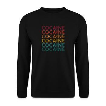 Kokain Koks hoch - Unisex Pullover - Schwarz - Vorne - Alina (178cm) & Michal (187cm)