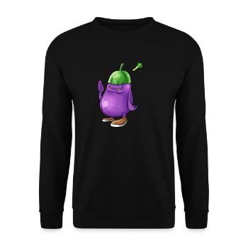 Eggplant leek gift Vegetable vegan carrot - Unisex Sweatshirt - black - Front - Alina (178cm) & Michal (187cm)