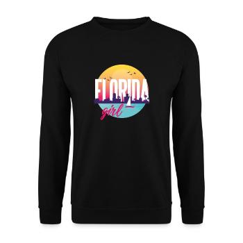 fille de la Floride - Sweat-shirt Unisexe - noir - Devant - Alina (178cm) & Michal (187cm)