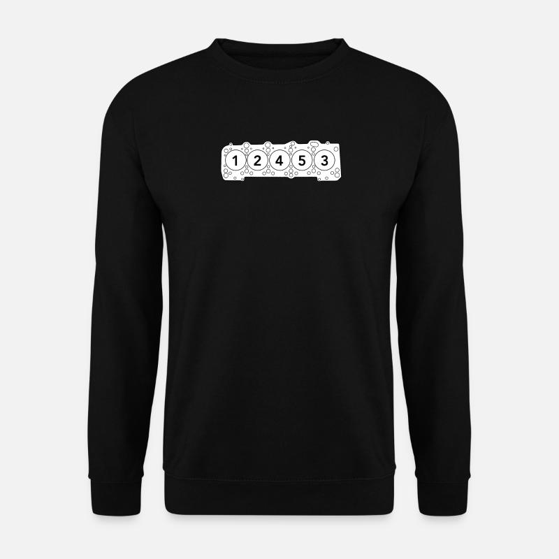 5 Zylinder Deluxe (iconic white) - Unisex Pullover - Schwarz