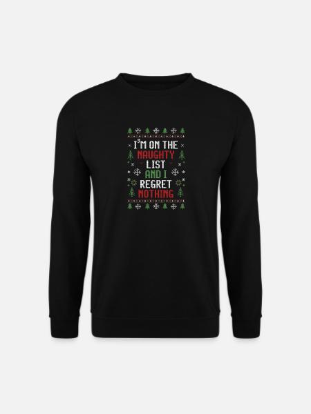 UGLY CHRISTMAS I´M ON THE NAUGHTY LIST - Unisex Pullover - Schwarz